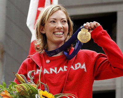 Beckie Scott won North America's first medal, a bronze, in cross-country skiing at Salt Lake 2002. She was upgraded to gold in 2003. Photo: courtesy Cross Country Canada.
