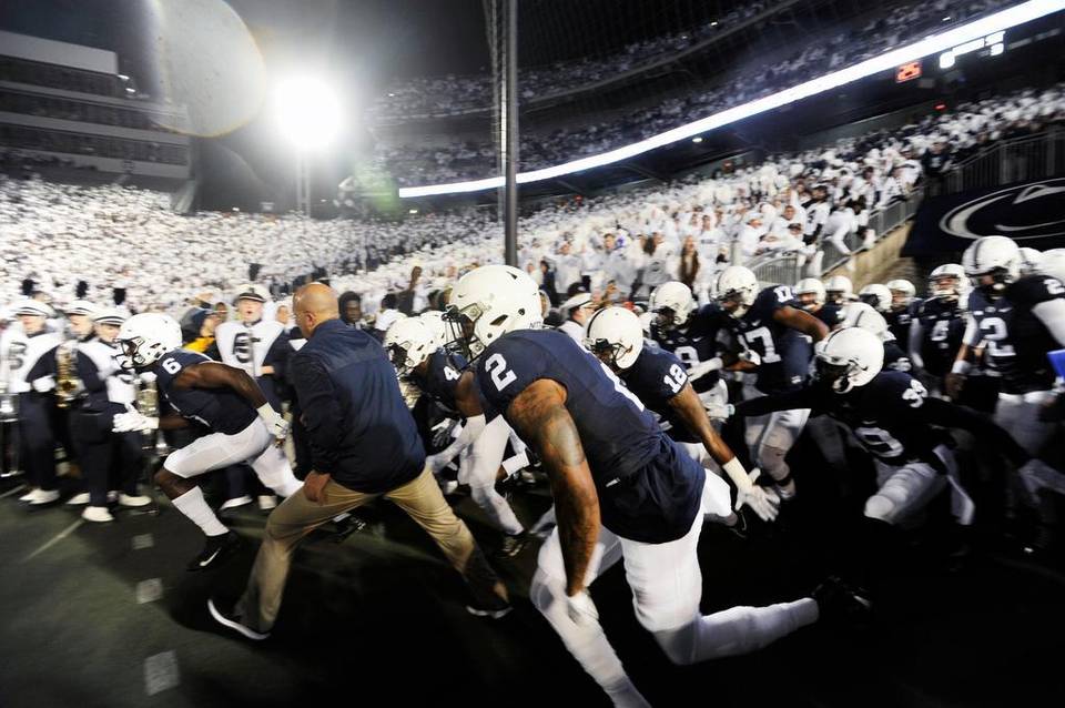 Penn State upset Ohio State 24-21 to earn College Football Game of the Week honors from the United States Sports Academy. Photo: Centre Times Daily