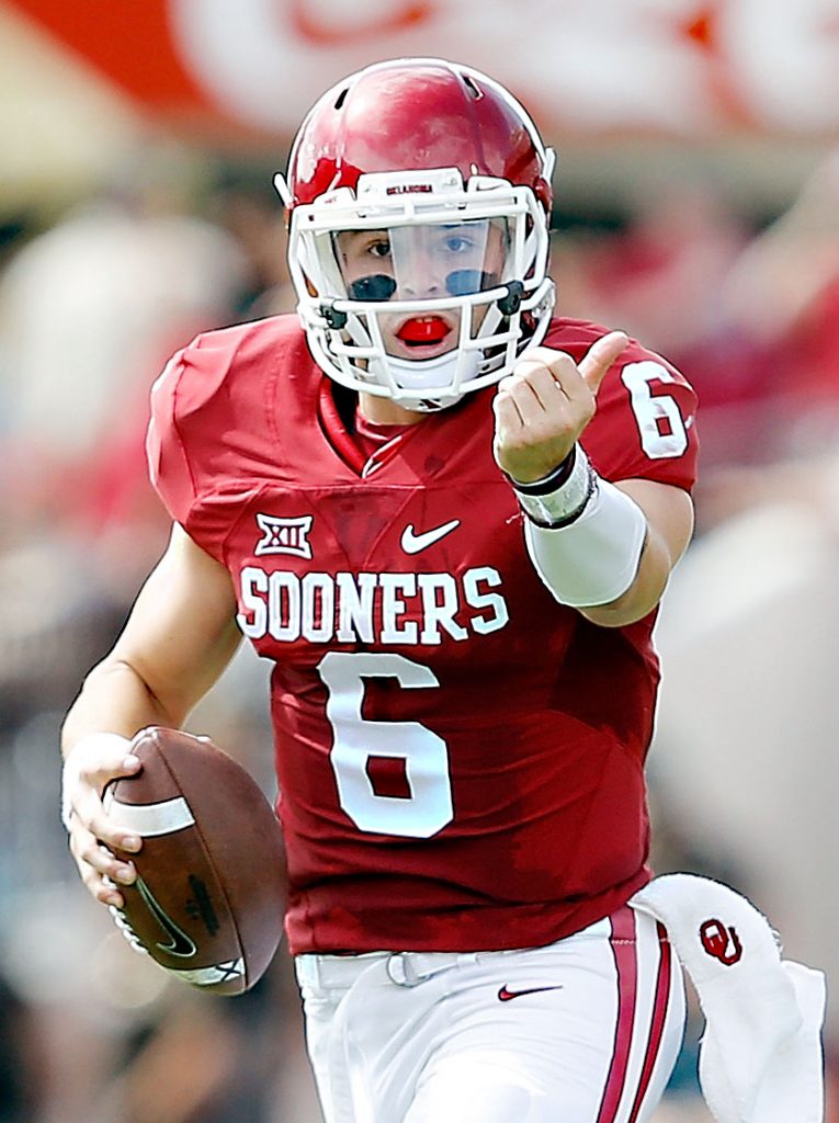 Oklahoma quarterback Baker Mayfield and the Sooners are ranked No. 9 in the College Football Playoff rankings. Photo: soonersports.com