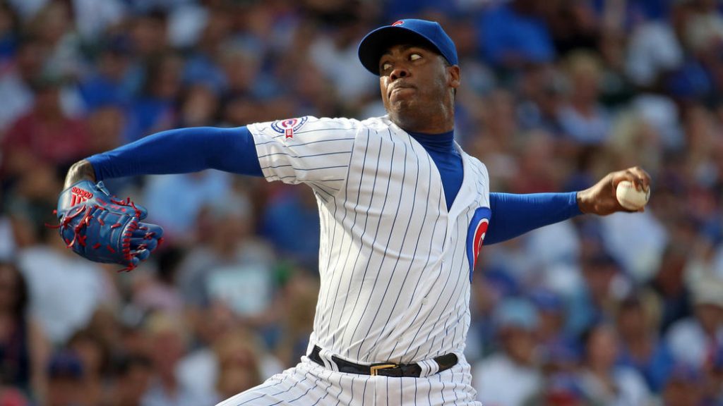 The New York Yankees signed former Chicago Cubs closer Aroldis Chapman. Photo: Brian Cassella / Chicago Tribune