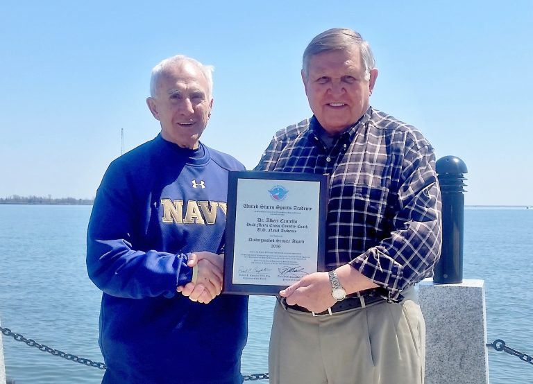 Long Time Naval Academy Coach Cantello Awarded by United States Sports Academy