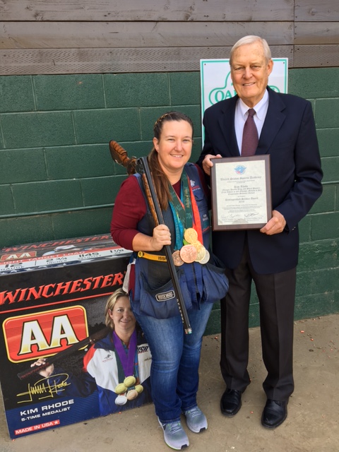 Six-Time Olympic Medalist Kim Rhode Wins 2016 Distinguished Service Award from the United States Sports Academy