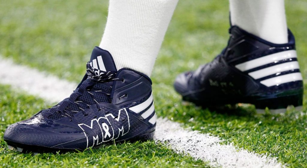 Dallas Cowboys quarterback Dak Prescott's are a tribute to his deceased mother, who died from colon cancer. They were made to support colon cancer prevention efforts. Photo: SportsNet.ca