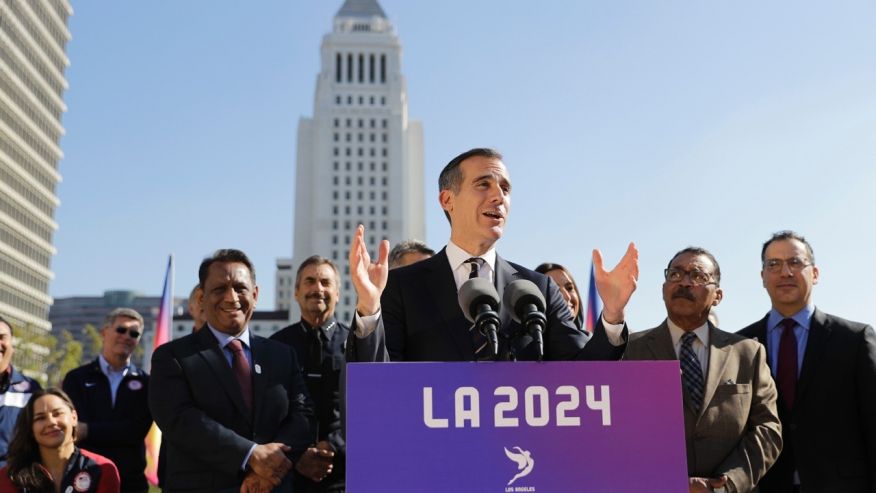 Olympics Bid High on Agenda of Re-Elected Los Angeles Mayor Garcetti