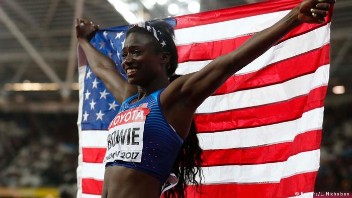 Bowie Wins 100 Meter Race at IAAF World Championships