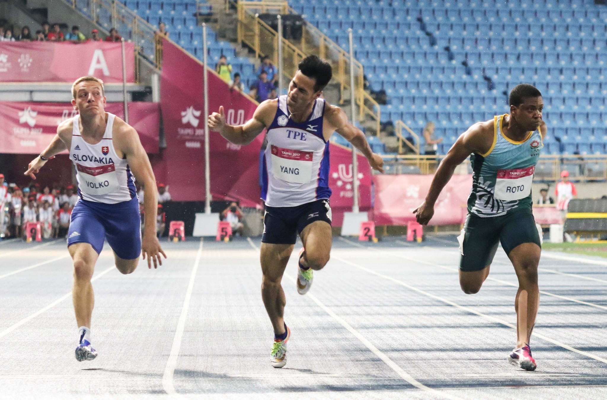 Yang Thrills Home Crowd by Winning Men’s 100m Final at Taipei 2017