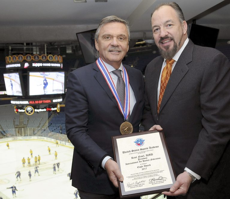 IIHF President Fasel Earns United States Sports Academy’s 2017 Eagle Award