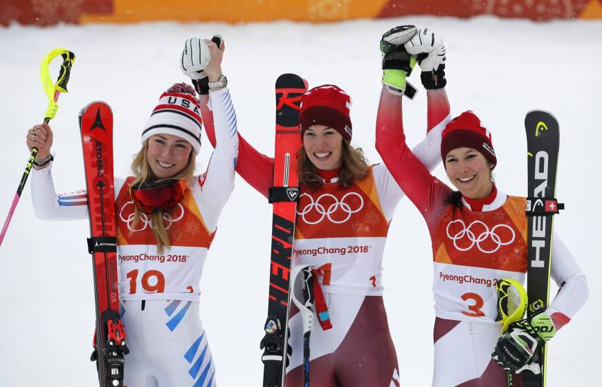 Gisin Tops Shiffrin to Win Women’s Alpine Combined Gold at Pyeongchang 2018