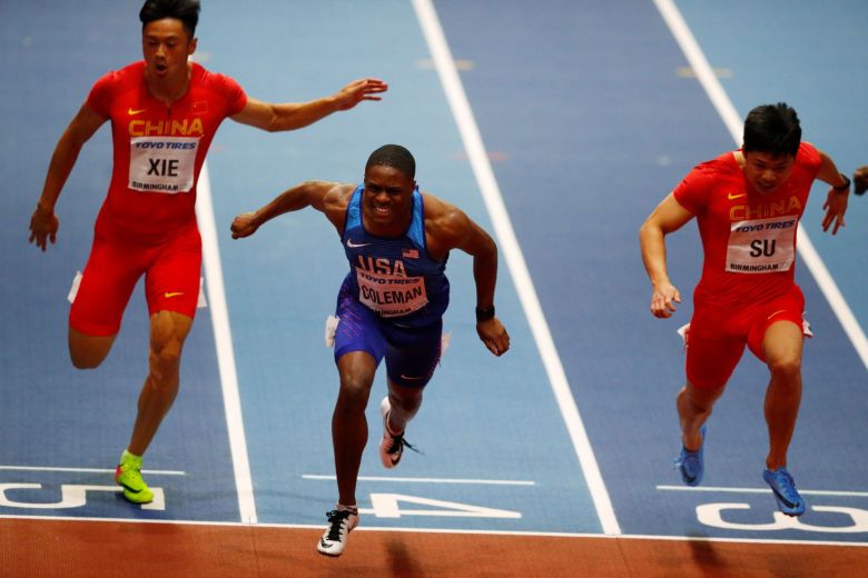 Coleman, Harrison Win First Global Gold Medals at IAAF World Indoor Championships