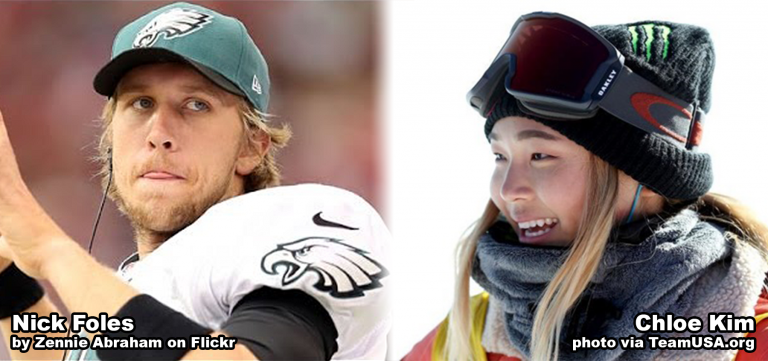 Foles, Kim Named Academy February Athletes of the Month