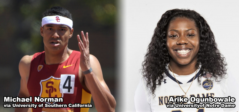 Norman, Ogunbowale Named Academy March Athletes of the Month