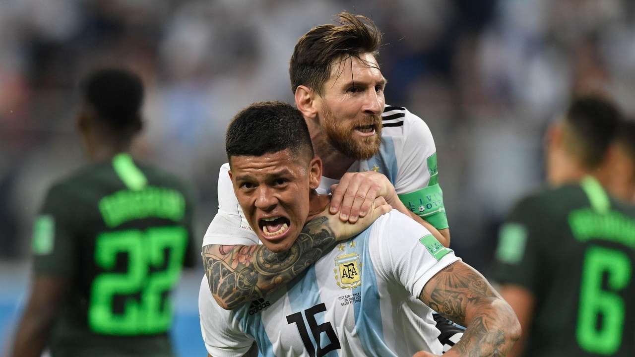 Rojo Rescues Argentina to Set Up  FIFA World Cup Clash with France