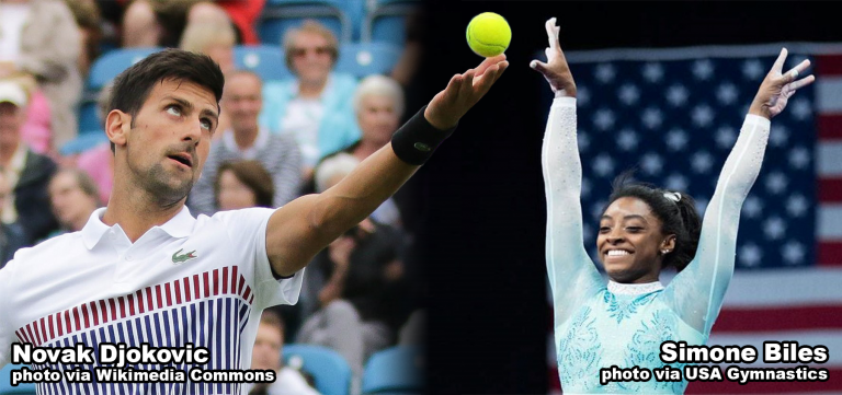 Djokovic, Biles Named Academy August Athletes of the Month