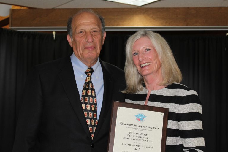 Gretchen Kelsey Brown Receives United States Sports Academy Distinguished Service Award