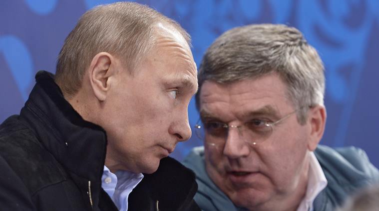 Bach Meets Putin at World Cup, Says Russians Should be Brought Back into Fold
