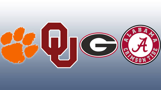 College Football Playoffs Set: Clemson, Oklahoma, Georgia and Alabama