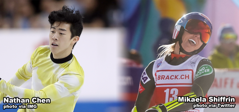 Chen, Shiffrin Named Academy’s January Athletes of the Month